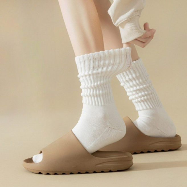 엘엠굿 사계절 데일리 장목양말 주름 루즈삭스