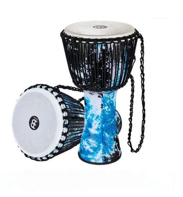 MEINL 아프리카 드럼 에스닉 핸드메이드 천연 가죽 양피 젬베 전용 케이스 포함, 1개, 갤럭시 블루 타이 다이padj8-l-g