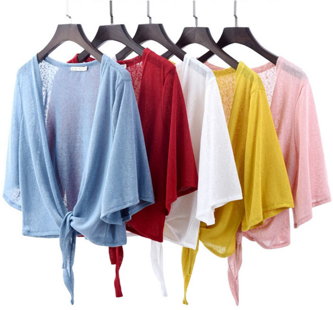 아웃사이즈 8807 빅사이즈 숏 리본 가디건 L(55~77)XL(77~99)2XL(99~110)