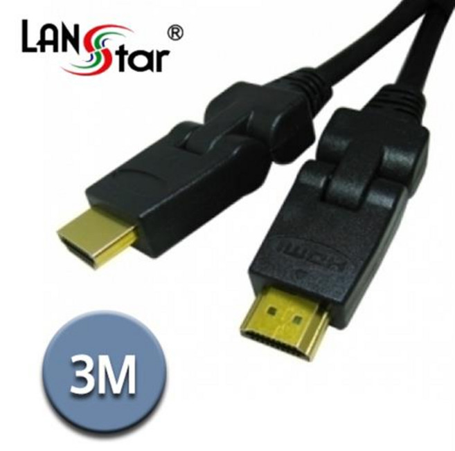 랜스타 HDMI 1.3 19P 회전 케이블 3M LS-HDMI-RMM, 1개