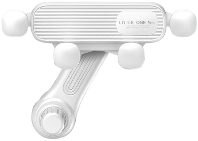 金士曼 重力手機支架 出風口/冷氣口支架 手機導航支架, 螺旋鉤（延長版）｜白色, 1個