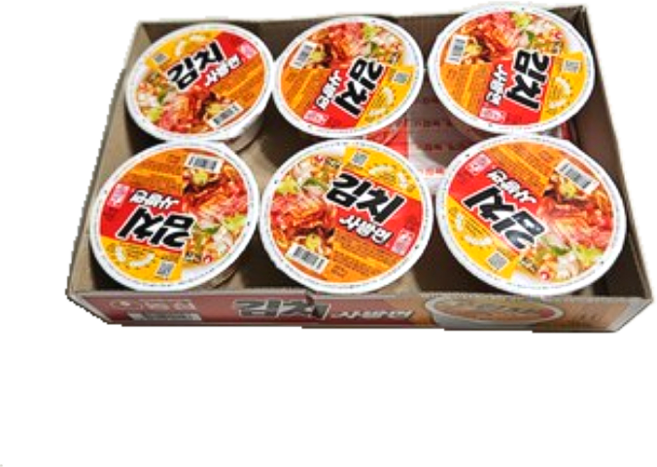 농심 김치 사발면 86g, 6개