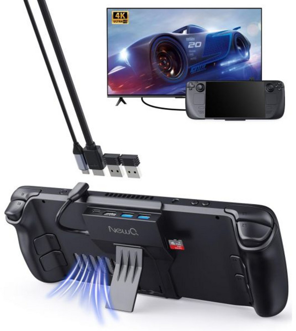 デスクトップおよびポータブルなSteam Deckドック／Steam Deck OLEDドック：TFカードスロット、HDMI 2.0 4K 60Hz、USB-A 3.0x2、USB-C PD最大1, 5-in-1 (TF)