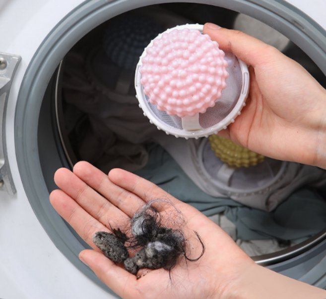 먼지거름망 도깨비 세탁볼 회전형 통돌이 드럼세탁기 머리카락, 2개, 블루