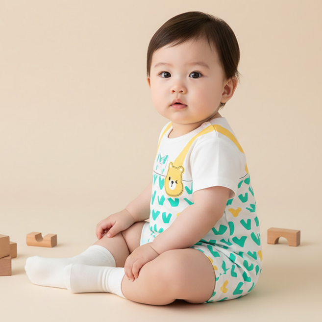 몽실이 디노베어 우주복 공룡 다이노 팬터 캐릭터 여름 썸머 아기 외출복 바디슈트