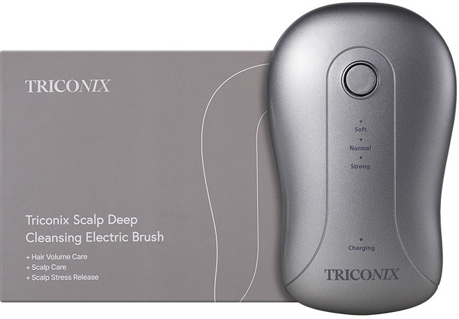 트리코닉스 두피 딥 클렌징 전동 브러쉬, 실버