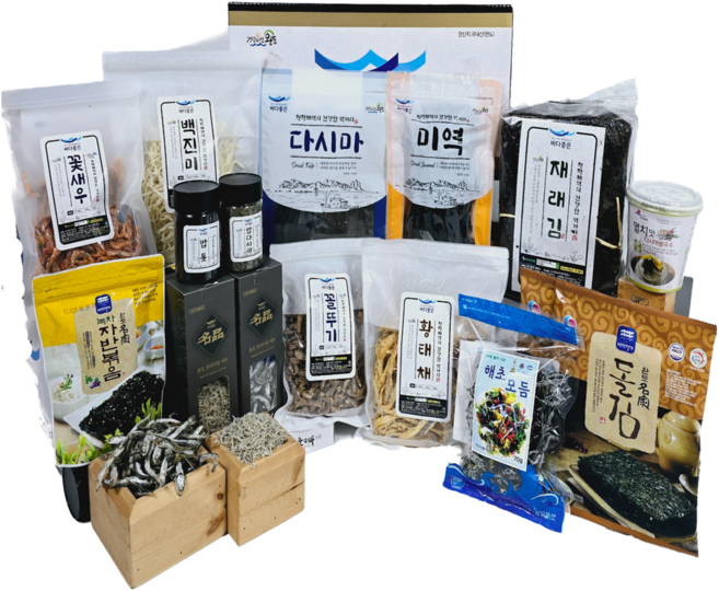 바다좋은 건어물 종합 선물세트 설 선물 세트 10호 김 멸치 다시마 미역 각종 건포류 원산지 완도, 1개