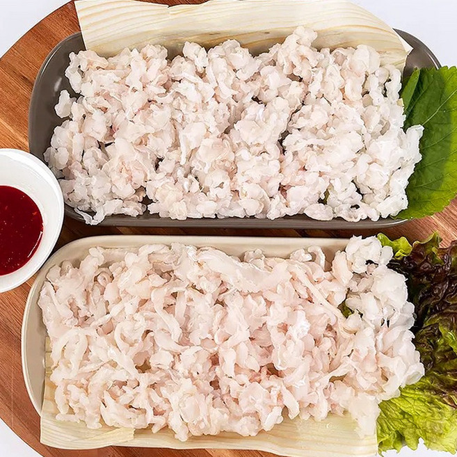 [100% 자연산] 통영 아나고회 기장식(서울식) 통영식 순살 세꼬시 당일조업 바다장어 붕장어, 1개, 기장식 아나고 순살 350g