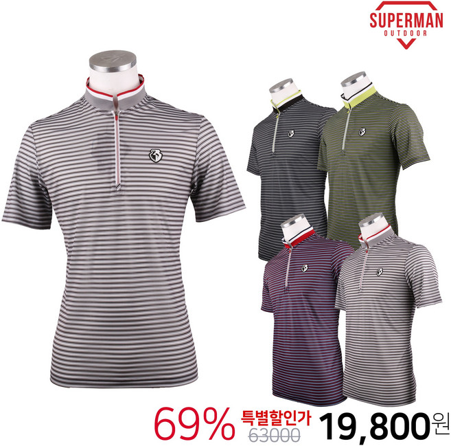 슈퍼맨아웃도어 여름_캠프스타냉감티 남성 티셔츠 상의 작업복 등산복 등산티 반팔