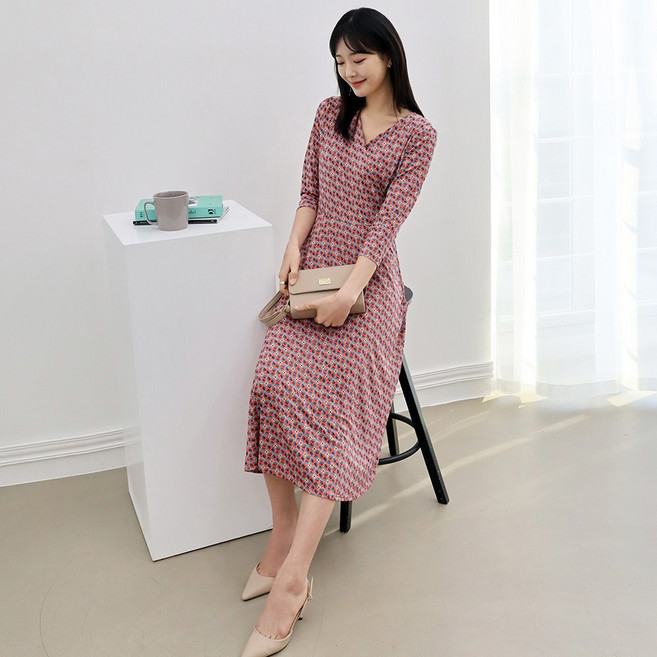 프롬코 여성 화사한 미니쉘 스판 원피스 [자체제작 FRC9]