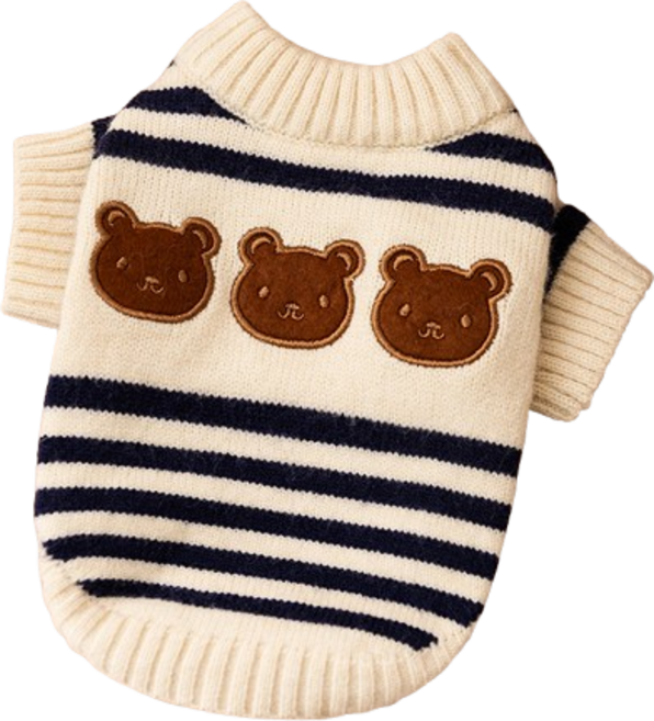 강아지옷 니트 스웨터 티셔츠 고양이옷, 1개, 다크 네이비