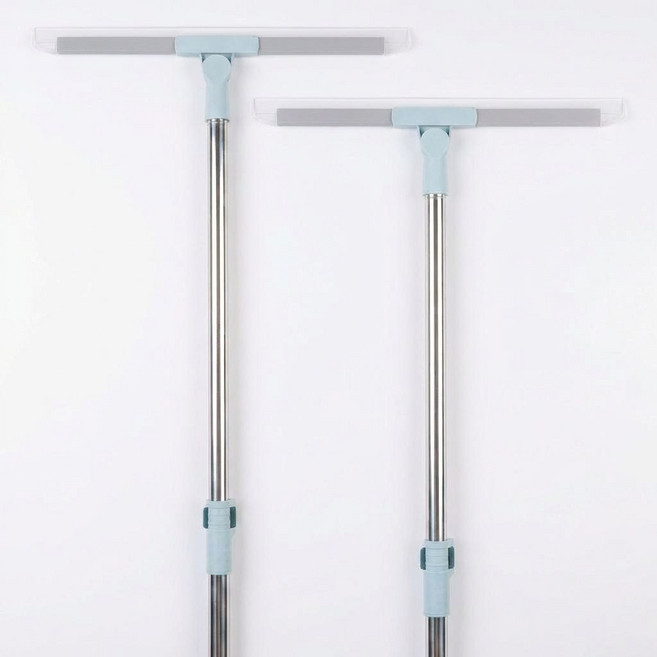 욕실 물기제거 밀대 스퀴지 길이조절 롱스퀴지 (2개입), 그린, 1세트