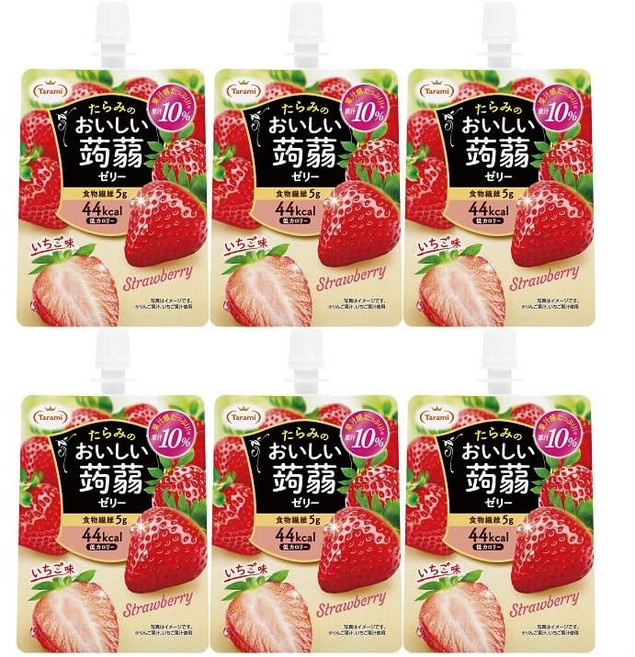 다라미 맛있는 蒟蒻 젤리 딸기 맛 150g×6개