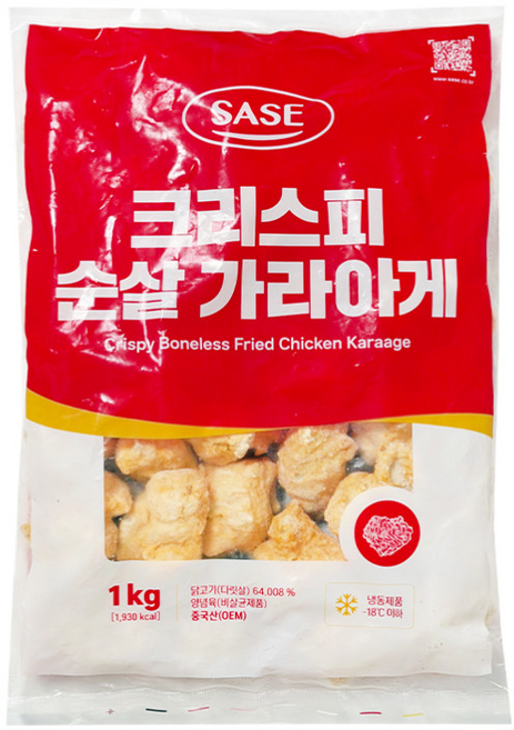 사세 크리스피 순살 가라아게, 4개, 1kg