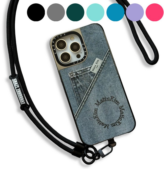 앤체인 핸드폰 카메라 물통 텀블러 호환 로프 바디스트랩 태그홀더 아연합금, 1개, 1. 클래식 블랙