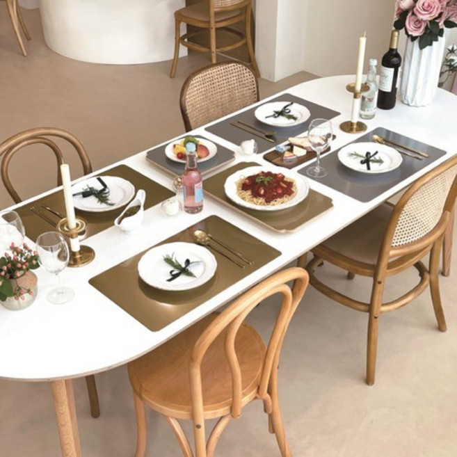 베르녹스 스테인리스 테이블매트 4인 세트, 사각형, 1개