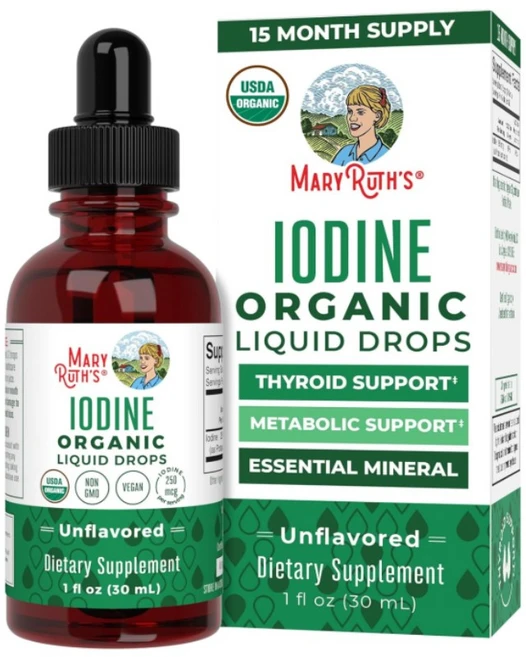 메리루스 오가닉스 유기농 아이오딘 요오드 액상 드롭 1년분량 MaryRuth Organics Iodine Liquid Drops, 1개, 30ml - 쿠팡