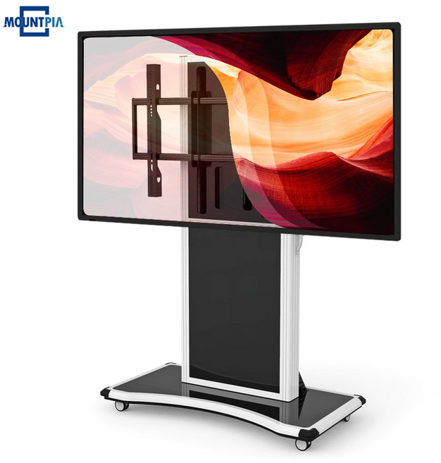 마운트피아 EMS-1 전자칠판거치대 이동식TV거치대 전동형 높이조절 55-90인치, 실버, 추가안함, 추가안함, 1개