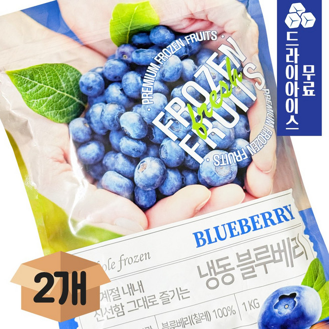 냉동 블루베리 칠레산, 2개, 1kg