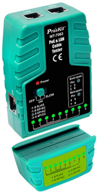 RJ45 POE케이블 테스터 단선 결함체크용 분리형 점검기, 1개