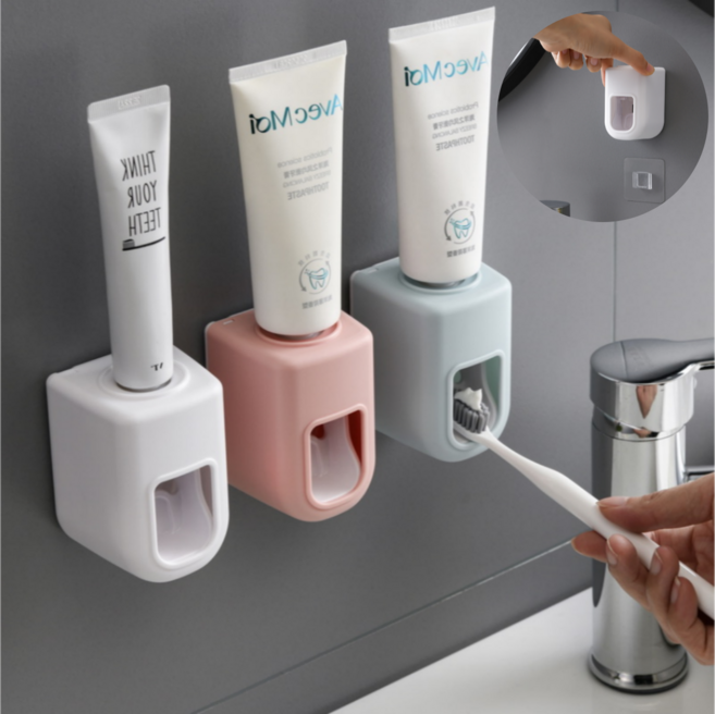 오너백 무타공 원터치 자동 치약짜개 디스펜서, 핑크, 1개