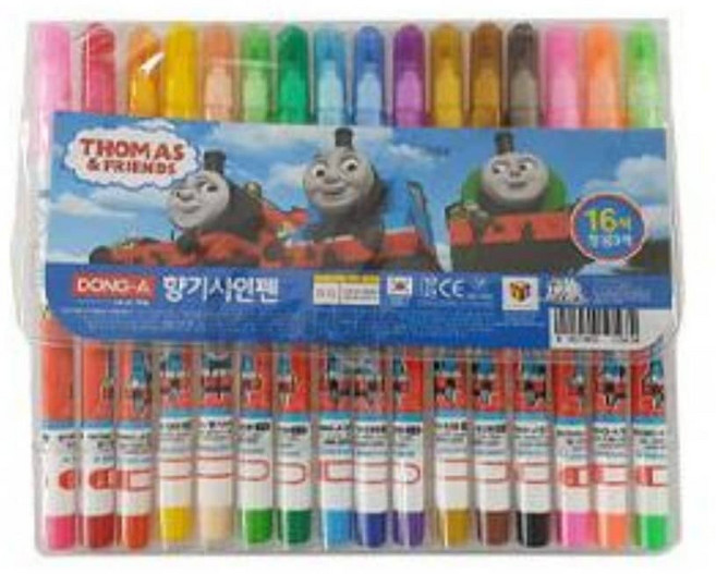 프레소 향기싸인펜 16색 토마스 사인펜