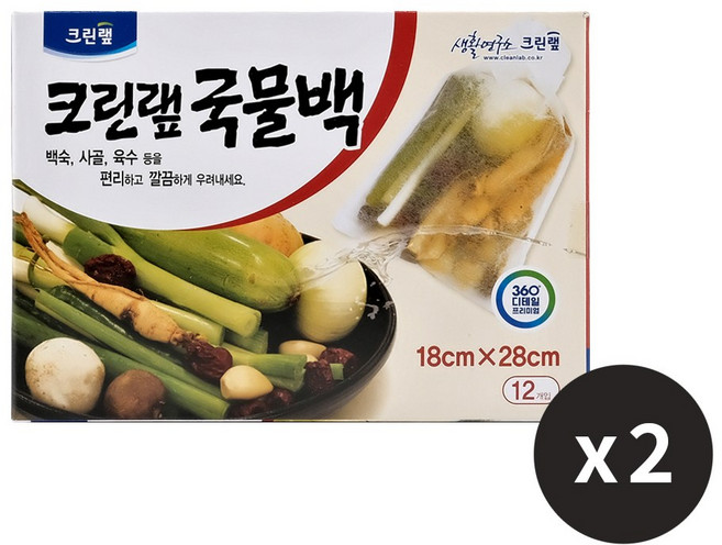 크린랩 국물백(12매) 18x28cm, FREE(one size), 2개, 12개입