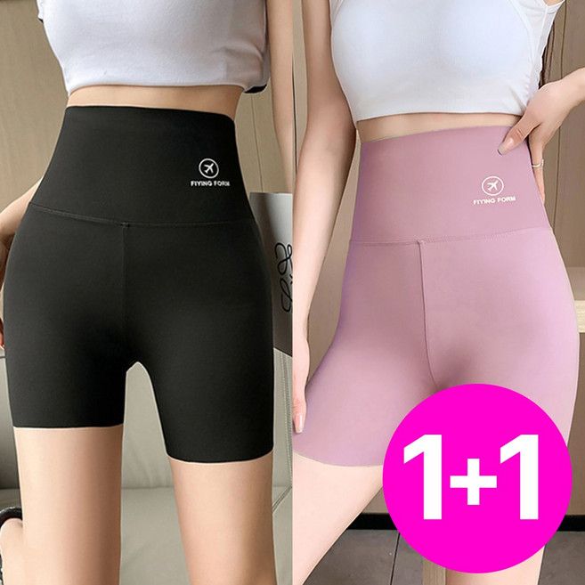 데일리쮸 여성 하이웨스트 3부 레깅스 2장세트