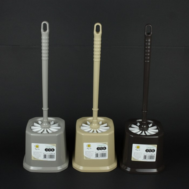 크린토 사각통 변기솔 (베이지 검정 회색 랜덤배송), 1개