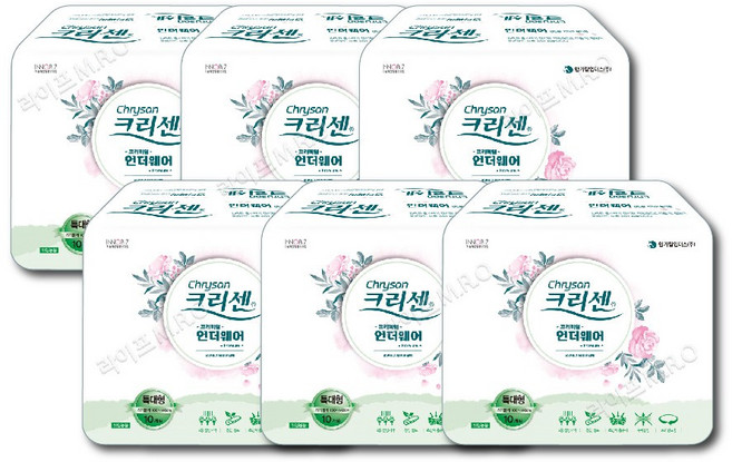 크리센 성인용팬티기저귀 프리미엄 언더웨어, 10개입, 6개, 특대형