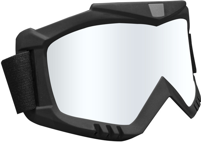 에어비전 스노우보드 스키고글 오토바이 라이더 방풍 고글 김서림방지, 1개, 검정 미러실버