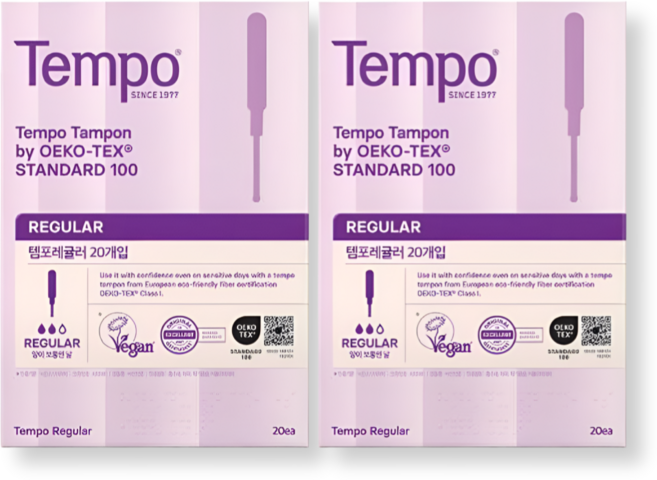 템포 오리지널 레귤러 20개입 2팩, 2개