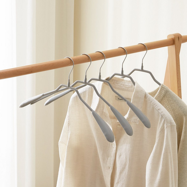 씨인크 여성용 논슬립 코팅 어깨뿔방지 옷걸이, 20개, 그레이