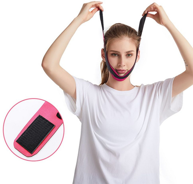 실리콘 리프팅 밴드 얼굴 땡김이 이중턱 브이라인 마사지 턱살관리, 브이라인 페이스 밴드, 1개