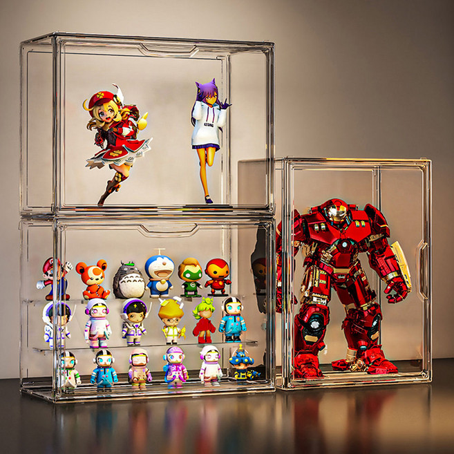 프리미엄 투명 아크릴 케이스 UV차단 장식장 진열장 전시장 보관함 피규어 레고 쇼케이스 가구 책장, 1개