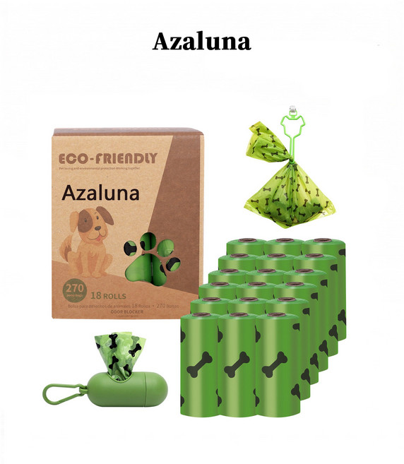 분해성 배변봉투 (디스펜서 동봉), 270개, 18개입, 녹색