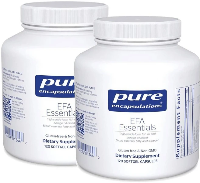 퓨어인캡슐레이션 EFA 에센셜 피쉬오일 보리지오일 블렌드 소프트젤 Pure Encapsulations, 120정, 2개 - 쿠팡