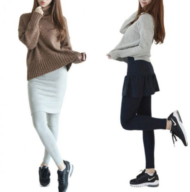 국산 치마레깅스 기모 겨울 레깅스 커버업 치마 힙커버 골지 여성 치랭스 쫄바지 327911