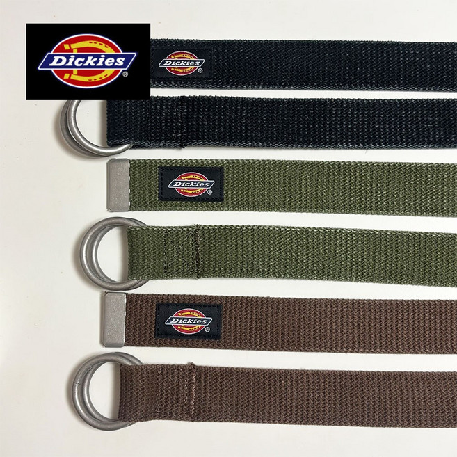 디키즈 Dickies 워싱 링 무지 일본 남녀공용 캐주얼 벨트 허리띠