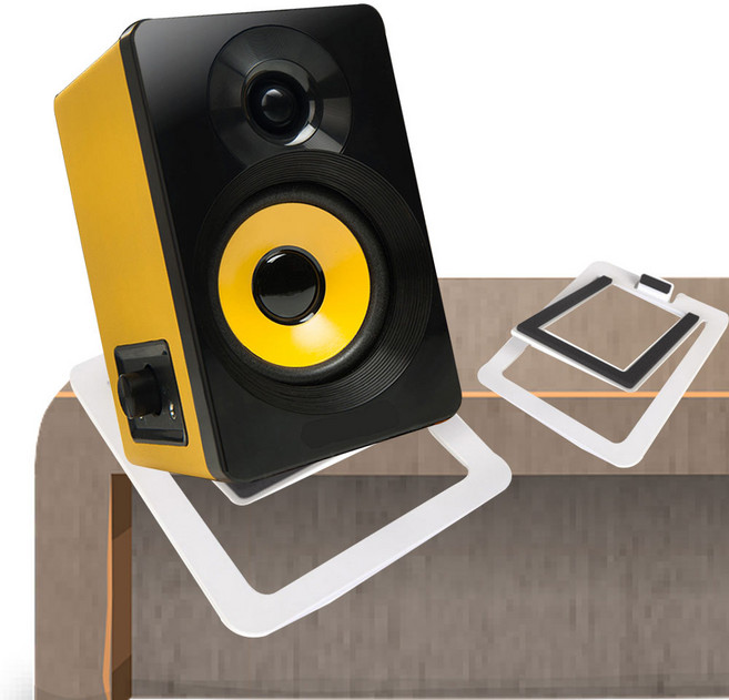 데스크 스피커 스탠드 거치대 우퍼받침대 화이트 한개