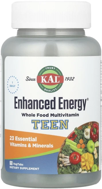 KAL Enhanced Energy® 10대 청소년용 종합비타민 베지 정제 60정, KALEnhancedEnergy®10대청소, 1개 - 쿠팡