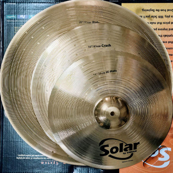 사비안 솔라심벌세트 (14 /16 /20인치) 드럼심벌세트