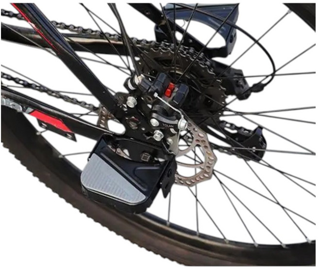 자전거 뒷자리 페달 보조발판 1세트 블랙, 2개