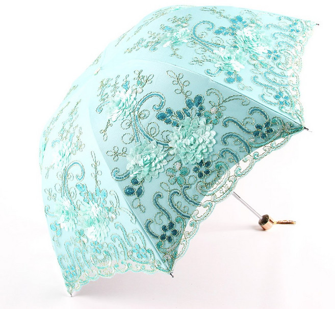 레이스양산 우산 겸용 자외선차단 암막 양산 선물용 촬영소품 여성용 공주 레이스 햇빛 자외선 고무 태양 파라솔 및 비 이중 목적