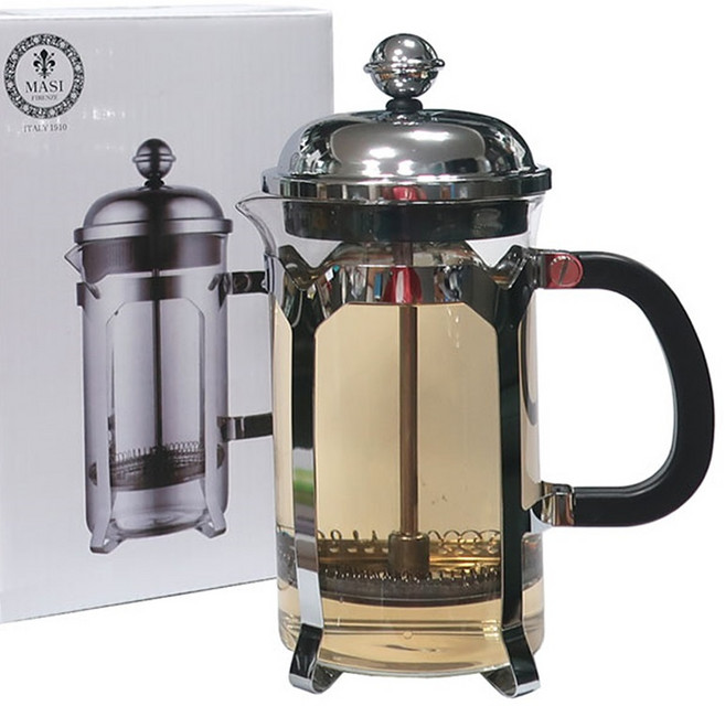 MASI 원두커피 프레스 커피 추출기 여과기 사이즈선택 1p 프렌치프레스 홈카페 커피메이커, 1개, 800ml