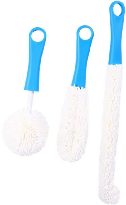 11746338 청소 브러쉬 세척 솔 설거지 주방 VALICLUD 와인 디캔터용 스폰지 브러시 3개 세트 구부릴 수 있는 가정용 도구 젖병 및 스포츠 보틀 가능, 11746338 청소 브러쉬 세척 솔 설거지 주방 VA