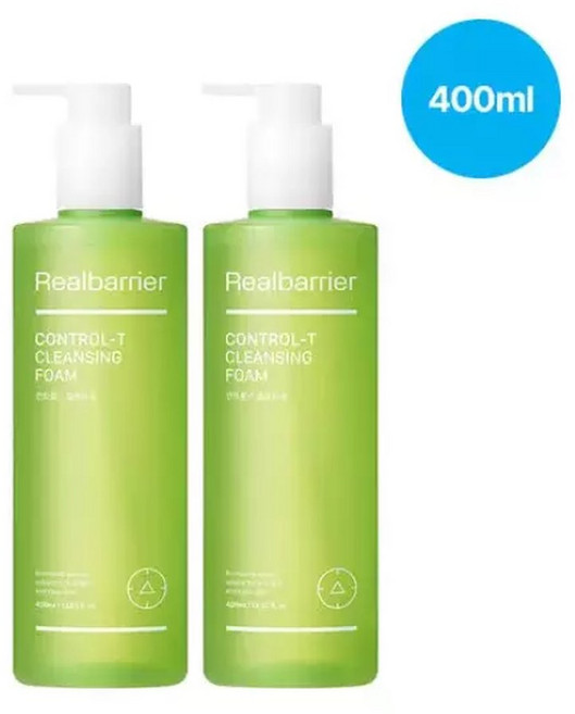 리얼베리어 컨트롤T 클렌징 폼 190mlX2, 190ml, 2개