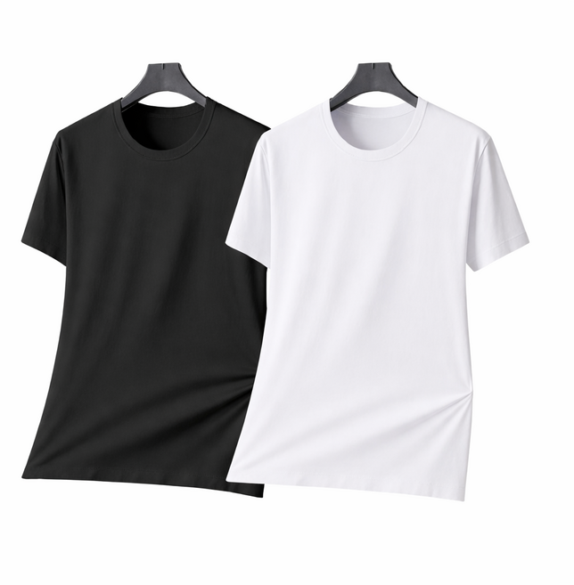 아이코닉 초경량 소프트 스판 반팔 티셔츠 기본 무지 이너 반팔티 2PACK