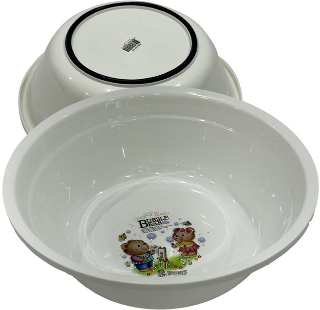 나코 플라스틱 대야 곰돌이대야 미끄럼방지 욕실대야 목욕탕 목욕대야 바가지 세수대야 빨래대야, 곰돌이3호, 1개