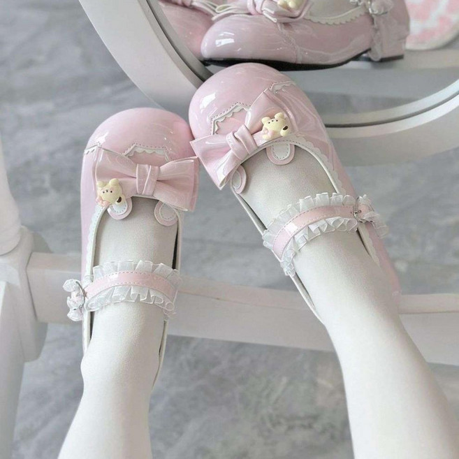 버니앤제인 서브컬쳐 파스텔 로리타 메리제인 슈즈 멘헤라 지뢰계 양지뢰 플랫 구두 공주 소녀 앨리스